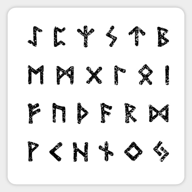 Elder Futhark runes Sticker by opooqodesign